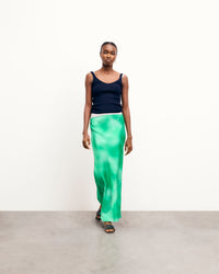 FUZZY GREEN / NEW / QTY : 66 / Jupe Longue Rivka - Fuzzy Green