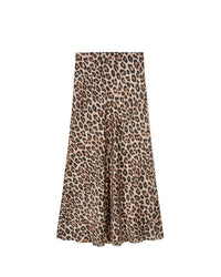 Jupe longue Rivka en soie - Leopard
