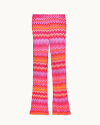 MULTICO ROSE / ORANGE / NEW / QTY : 71 / Pantalon Flare - Multico Rose / Orange