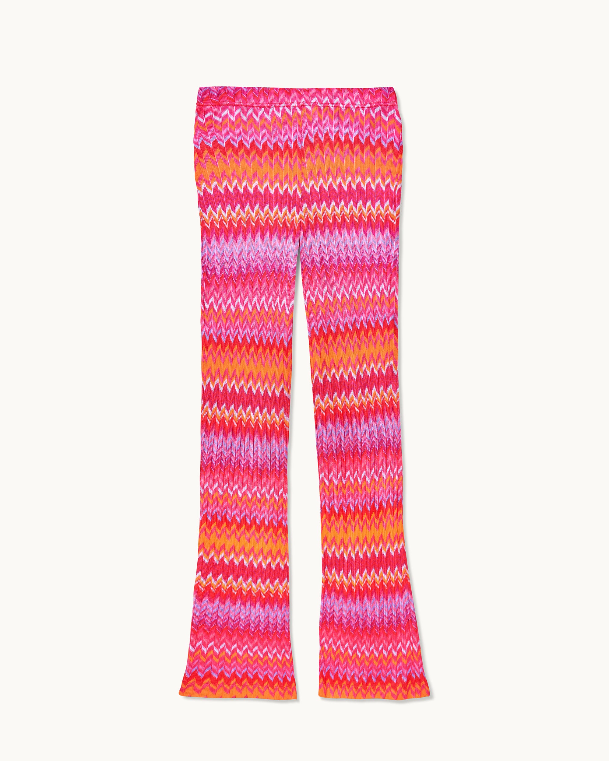 MULTICO ROSE / ORANGE / NEW / QTY : 71 / Pantalon Flare - Multico Rose / Orange