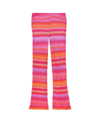 Pantalon flare - Multico Rose & Orange