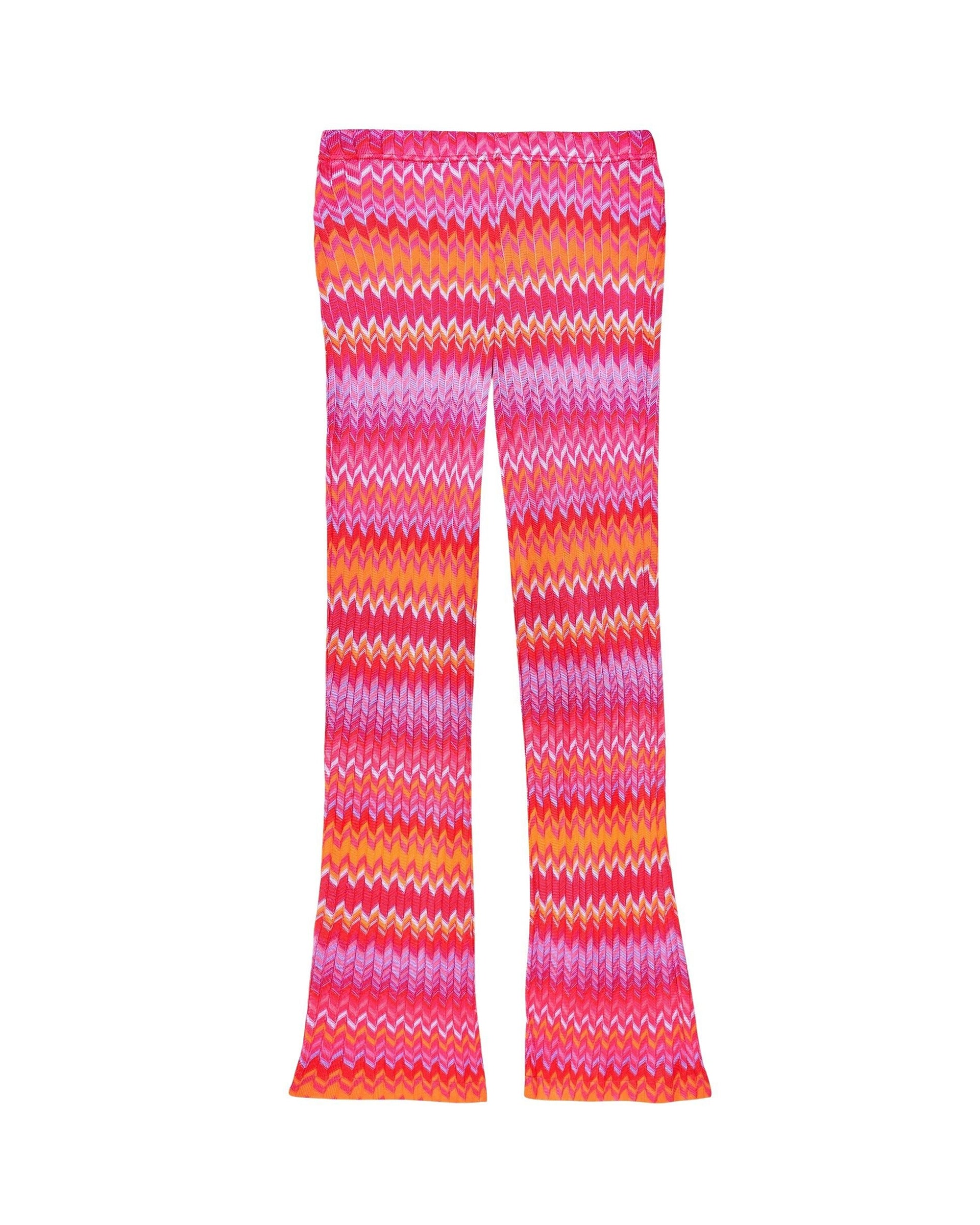 Pantalon flare - Multico Rose & Orange