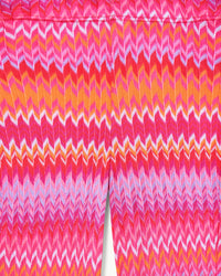 MULTICO ROSE / ORANGE / NEW / QTY : 71 / Pantalon Flare - Multico Rose / Orange