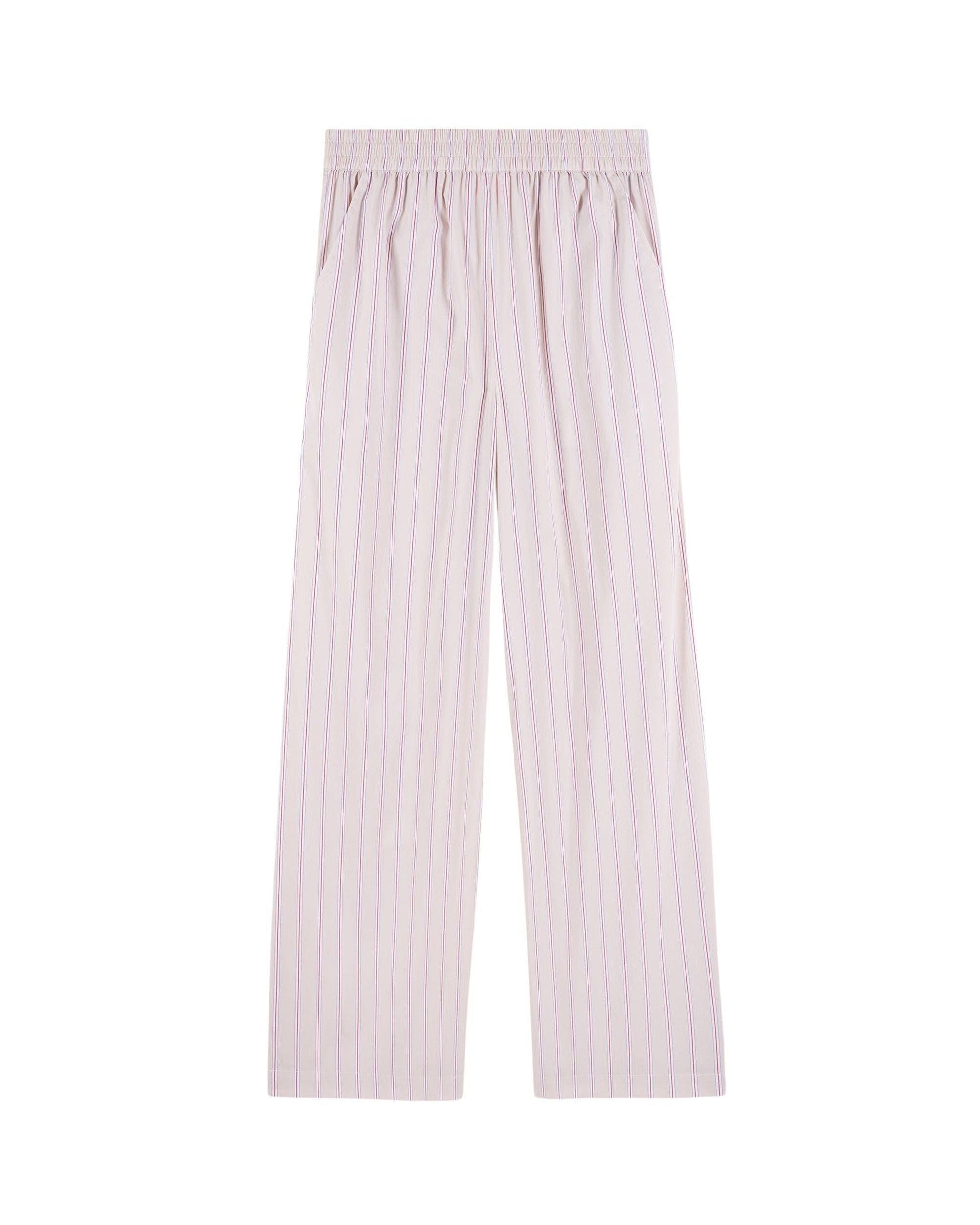 Pantalon flare à rayures - Beige