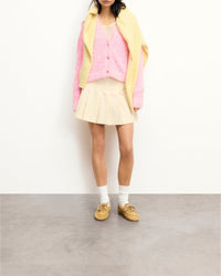 Cashmere blend cropped cardigan - Fantasy Pink