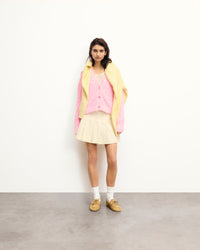 FANTASY PINK / NEW / QTY : 41 / Pull Cardigan Court Fil Fantaisie Contraste - Fantasy Pink