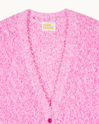 Cashmere blend cropped cardigan - Fantasy Pink