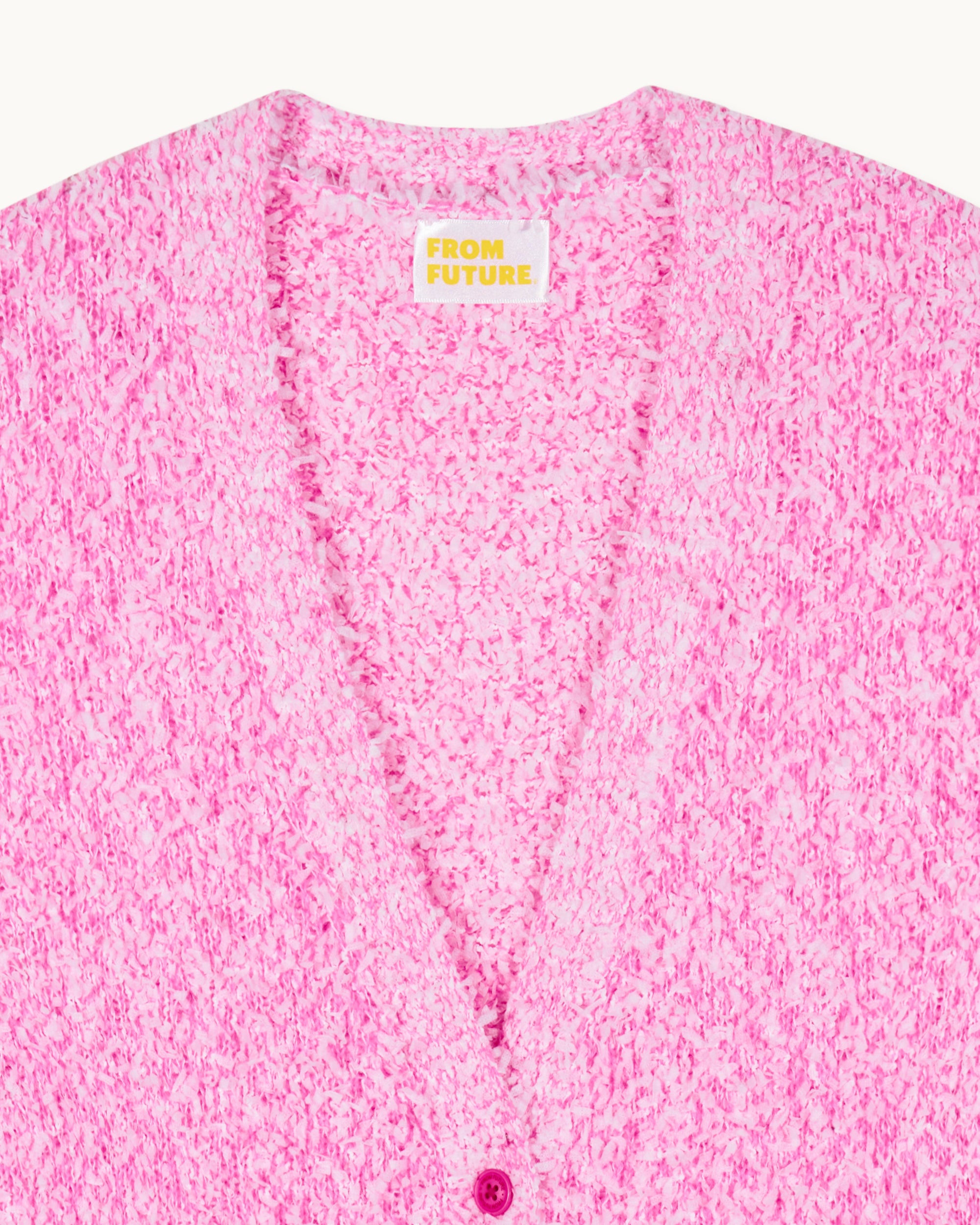 Cashmere blend cropped cardigan - Fantasy Pink