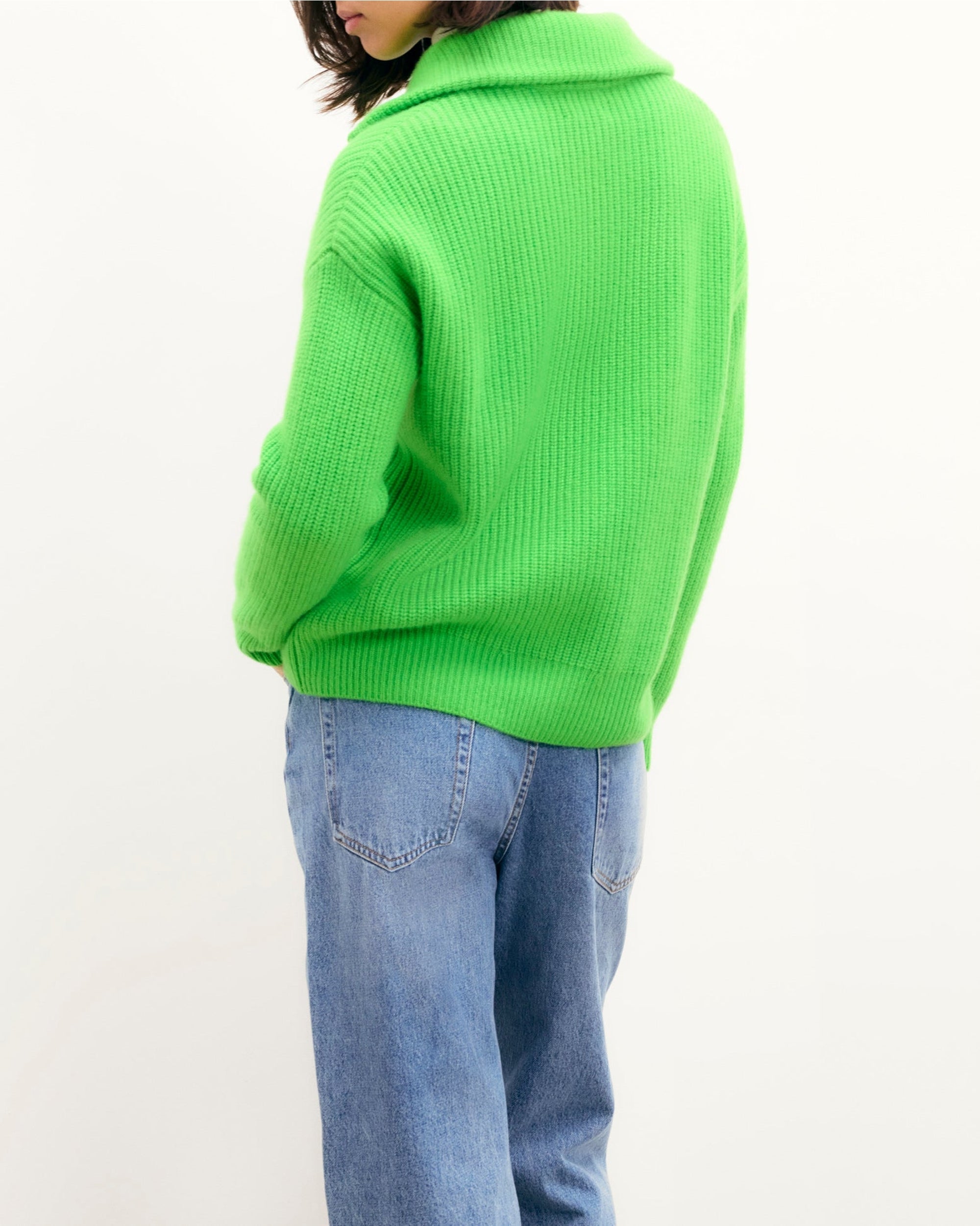 Gilet zippé en cachemire - Disco Green