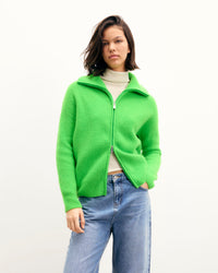 DISCO GREEN / NEW / QTY : 20 / Pull Gilet Zip Double Sens - Disco Green