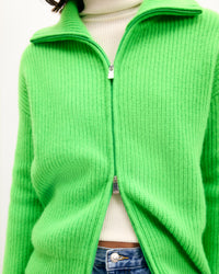 DISCO GREEN / NEW / QTY : 20 / Pull Gilet Zip Double Sens - Disco Green