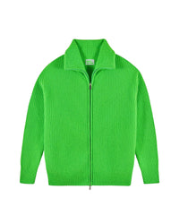 Gilet zippé en cachemire - Disco Green