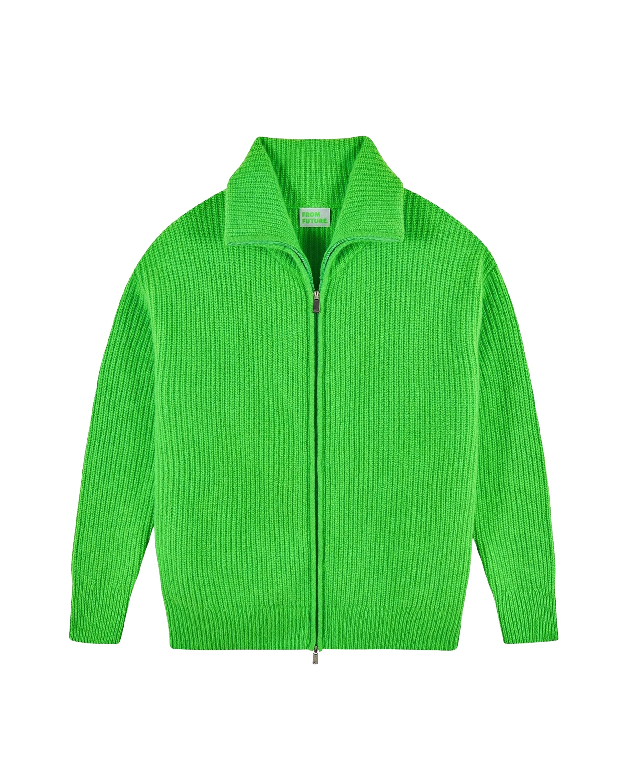 Gilet zippé en cachemire - Disco Green