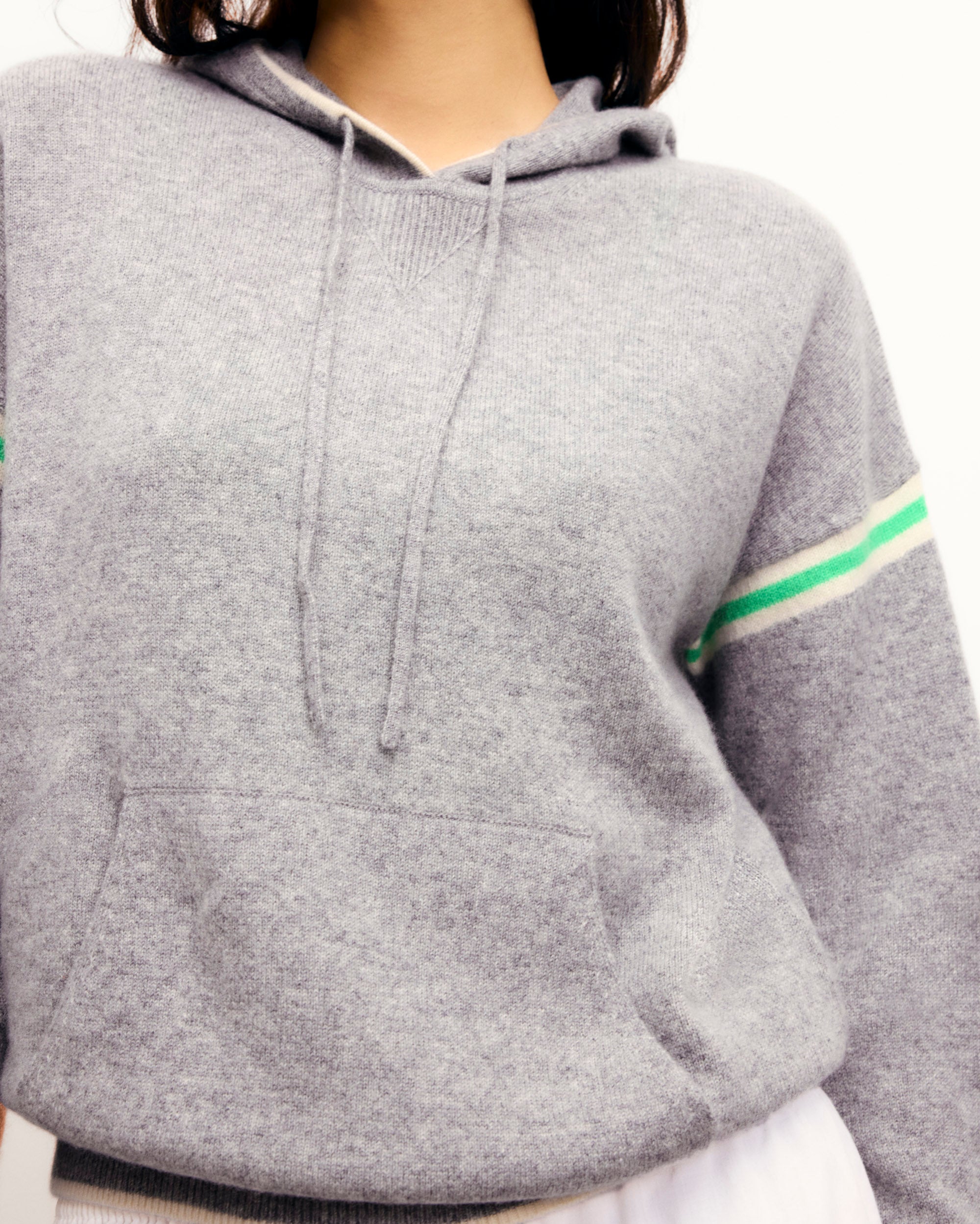 Hoodie en cachemire - Gris Chiné Foncé