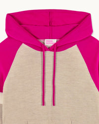 Hoodie tricolore en laine - Beige Chiné