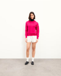 TROPICAL RASPBERRY / NEW / QTY : 76 / Pull Hoodie Liserés et Cœur - Tropical Raspberry