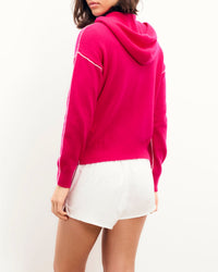 Hoodie Cœur en cachemire - Tropical Raspberry