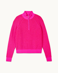 PASSION RED / NEW / QTY : 102 / Pull Col Camionneur Fils Bicolores - Passion Red