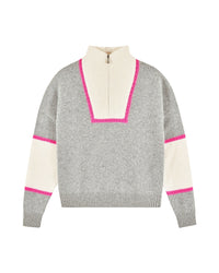 Pull à col camionneur en cachemire - Gris Chiné Foncé