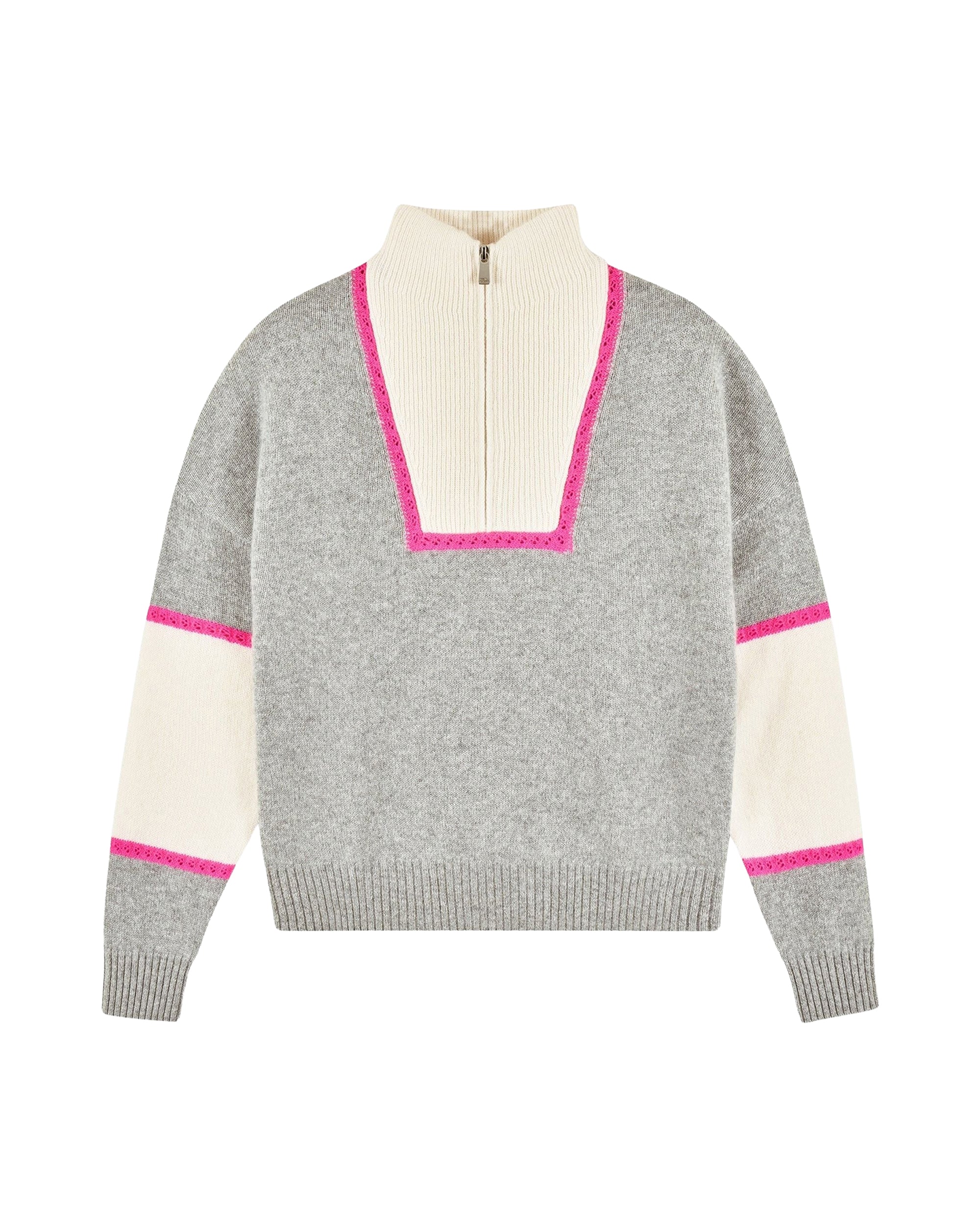 Pull à col camionneur en cachemire - Gris Chiné Foncé