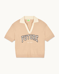 TROPICAL CAMEL / NEW / QTY : 84 / Pull Col Polo Manches Courtes Future - Tropical Camel