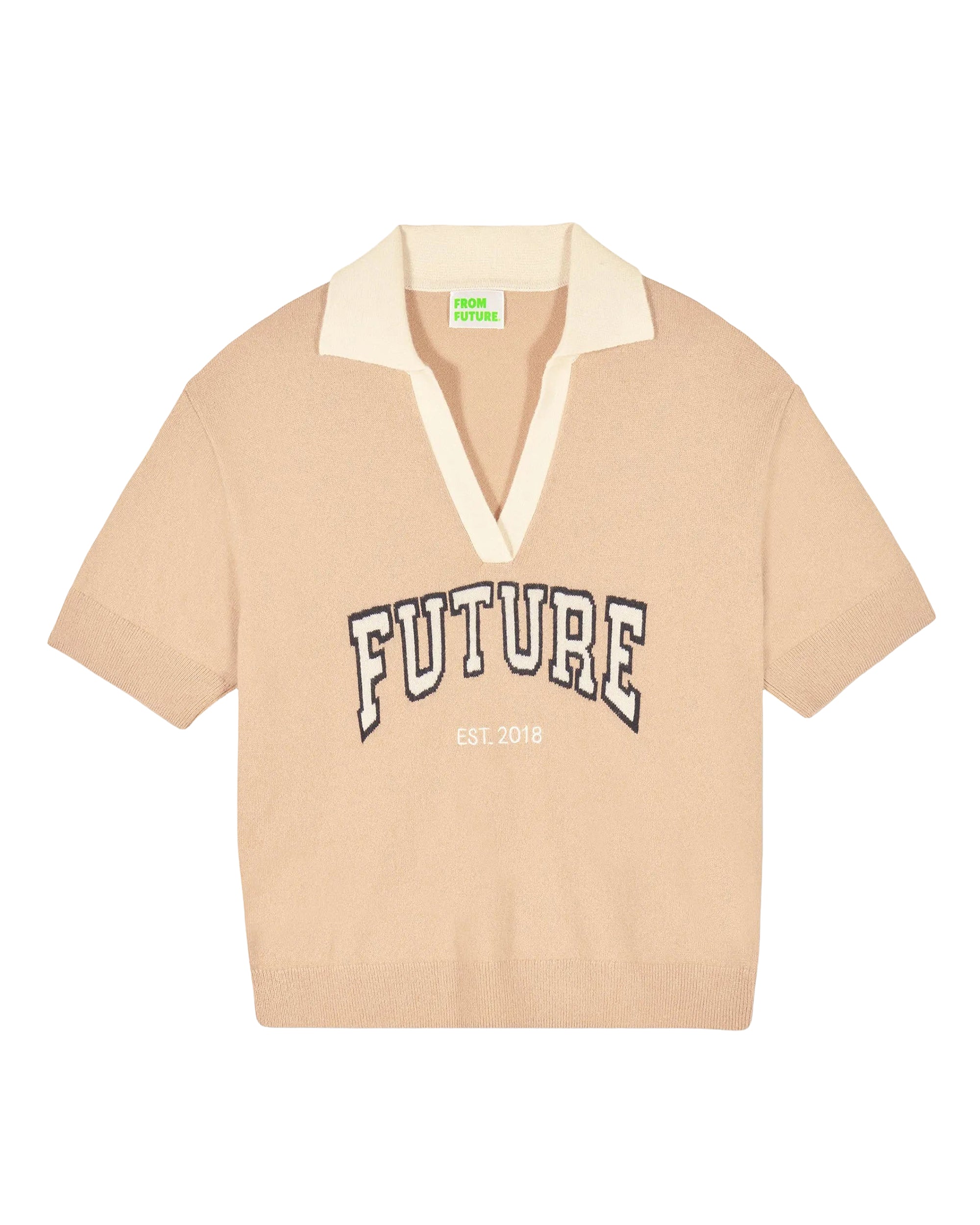 Future cashmere polo-neck jumper - Tropical Camel