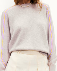 Pull à col rond en cachemire - Gris Chiné Clair