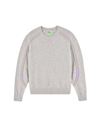 Pull à col rond en cachemire - Gris Chiné Clair