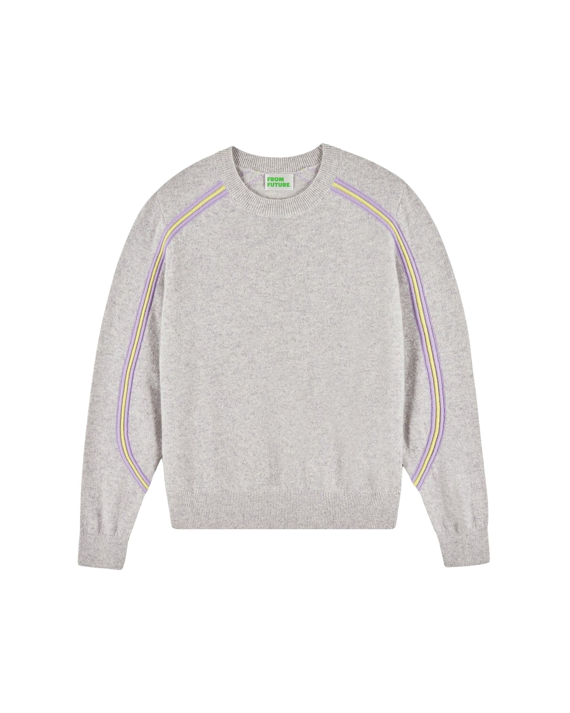 Pull à col rond en cachemire - Gris Chiné Clair