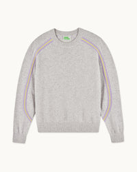 GRIS CHINE CLAIR / NEW / QTY : 35 / Pull Col Rond - Gris Chine Clair