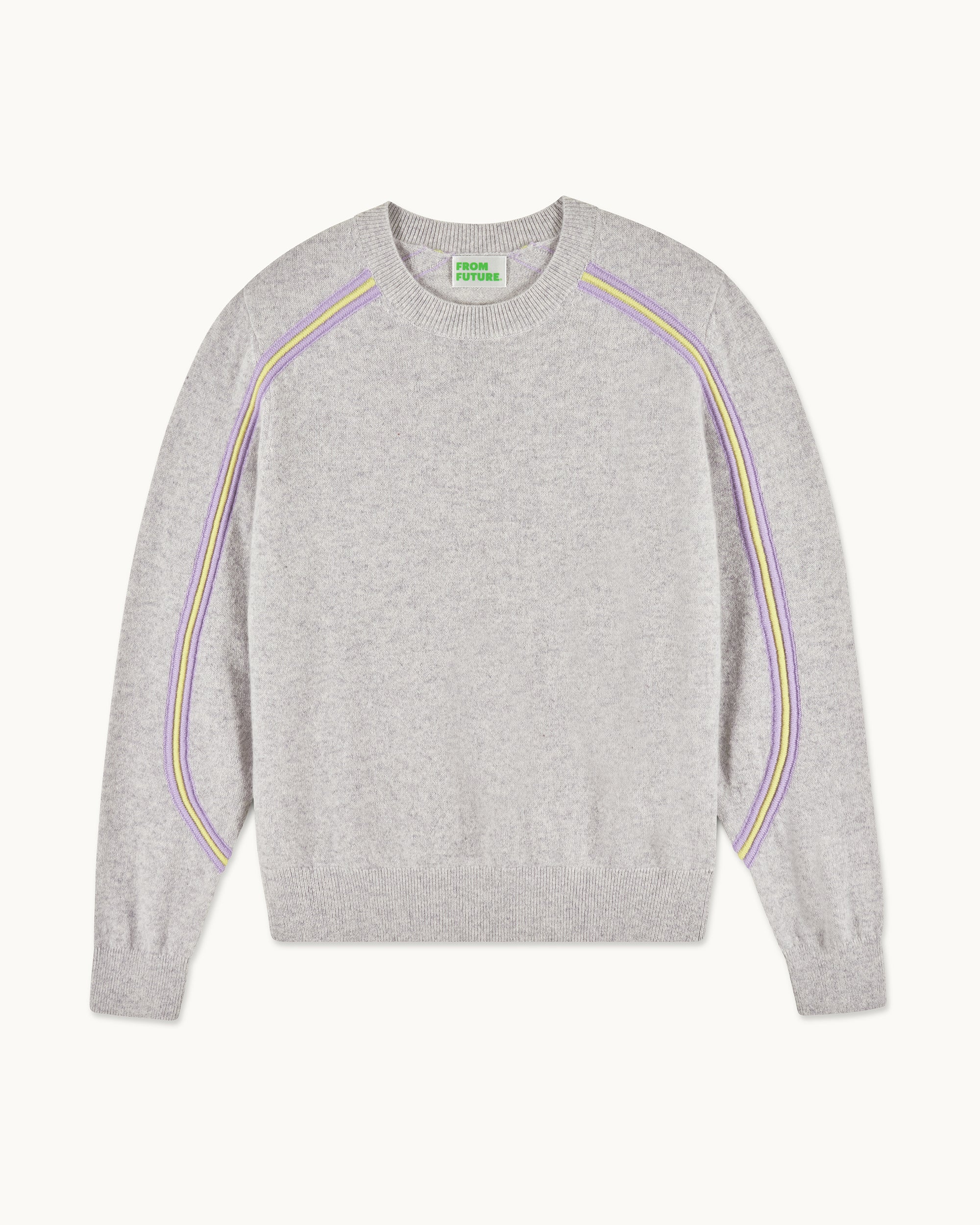 GRIS CHINE CLAIR / NEW / QTY : 35 / Pull Col Rond - Gris Chine Clair