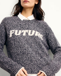 Pull à col rond Future en cachemire - Black