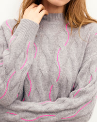 Pull à col rond en cachemire - Gris Chiné Foncé
