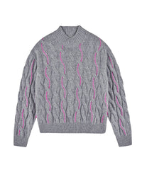 Pull à col rond en cachemire - Gris Chiné Foncé
