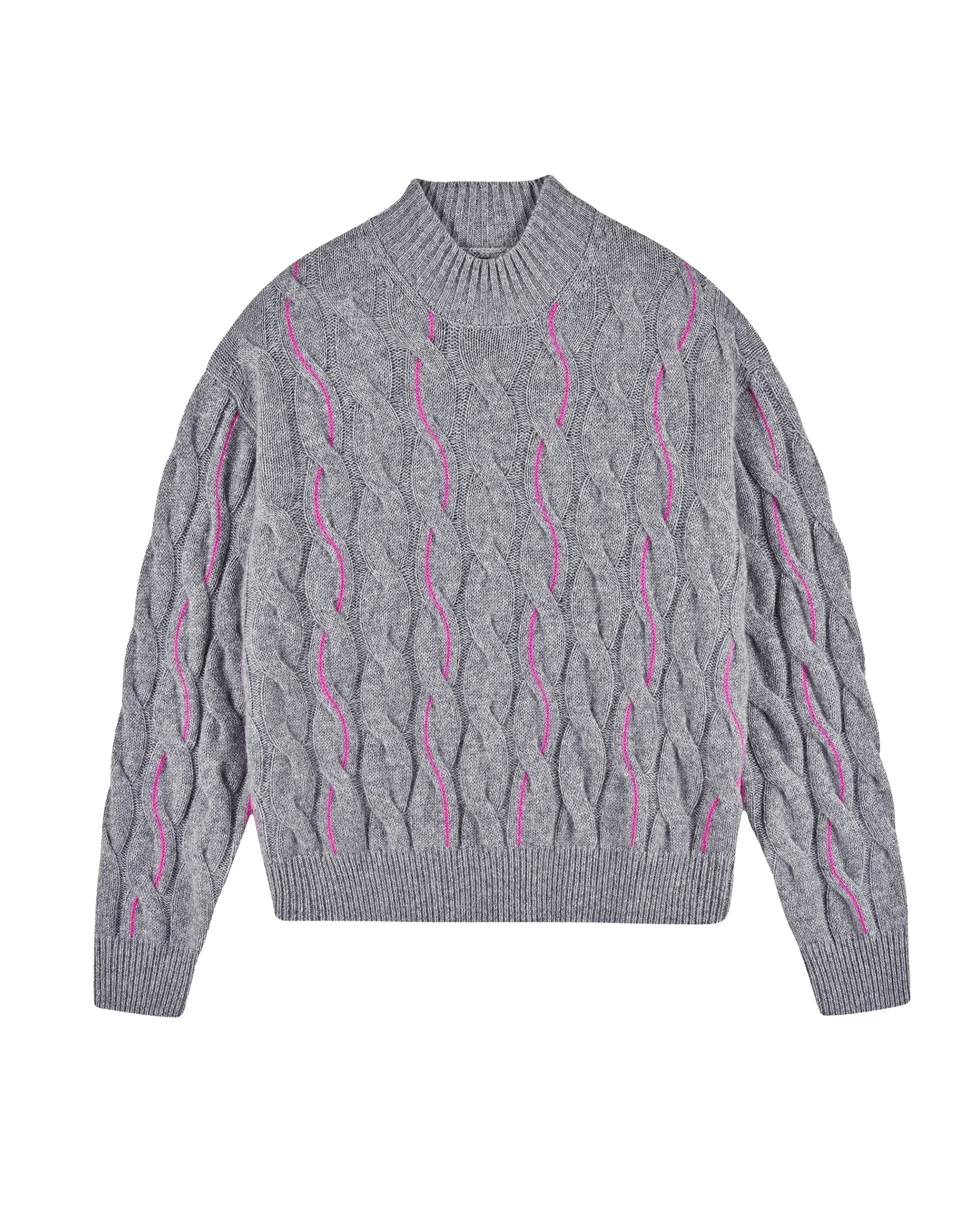 Pull à col rond en cachemire - Gris Chiné Foncé