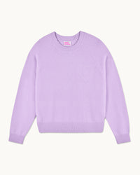 FANTASY LILAC / NEW / QTY : 18 / Pull Col Rond Cœur Brodé - Fantasy Lilac