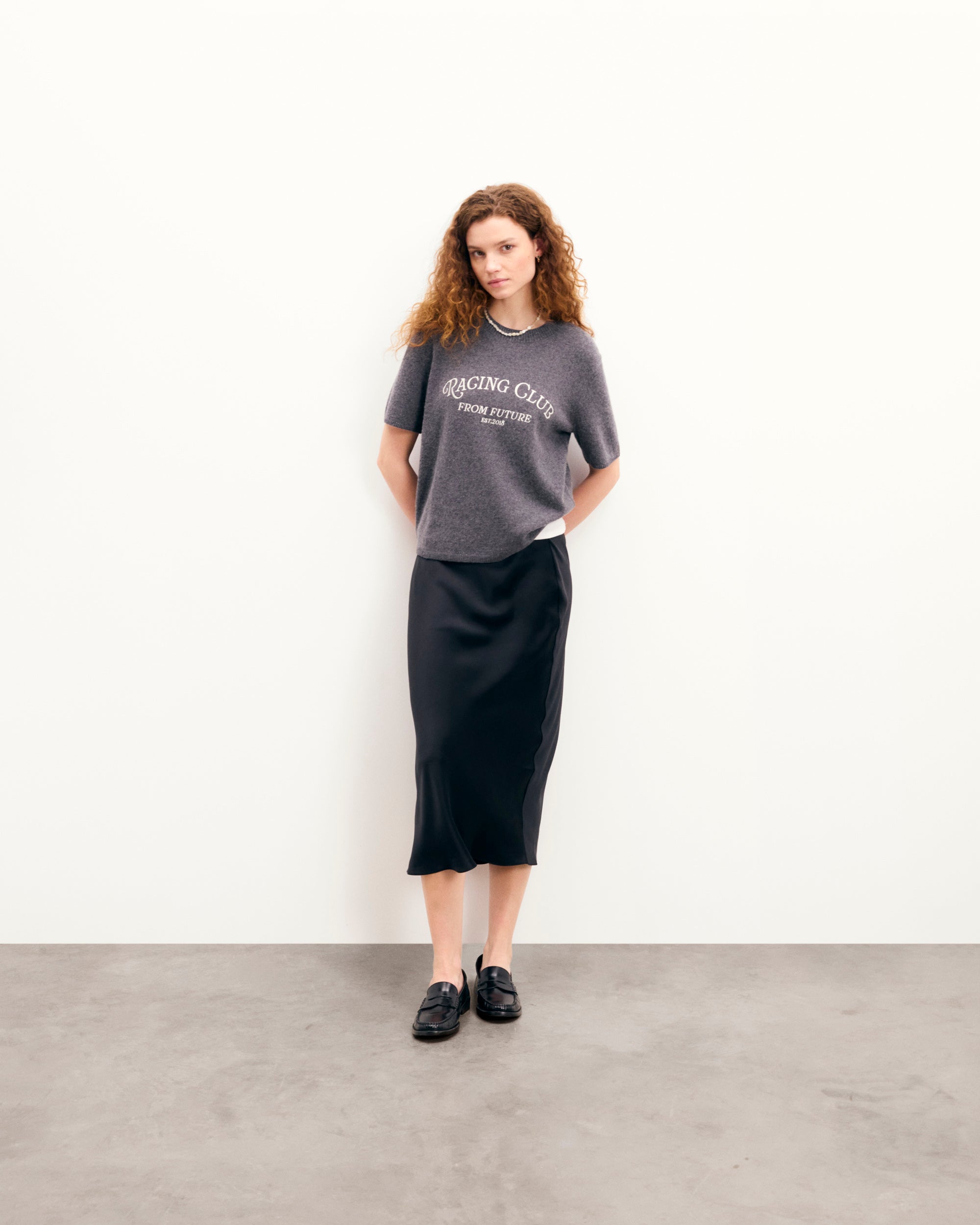 ANTHRACITE / NEW / QTY : 19 / Pull Col Rond Racing Club - Anthracite