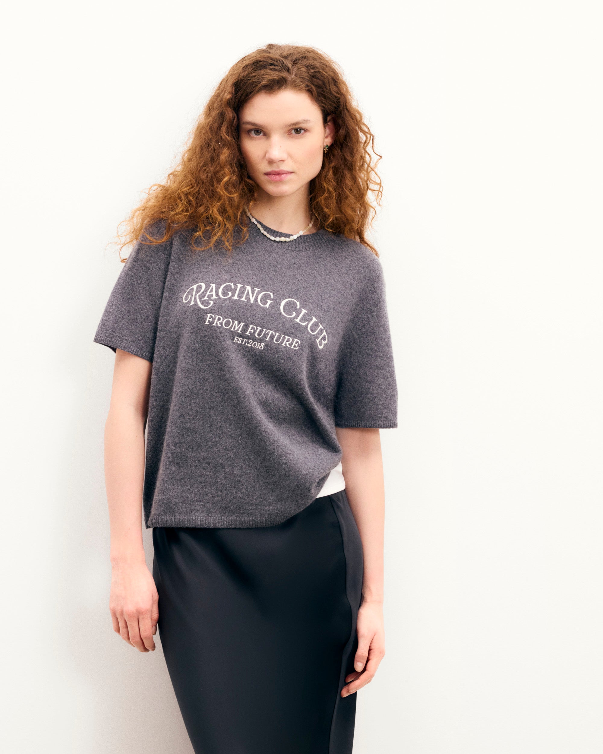ANTHRACITE / NEW / QTY : 19 / Pull Col Rond Racing Club - Anthracite