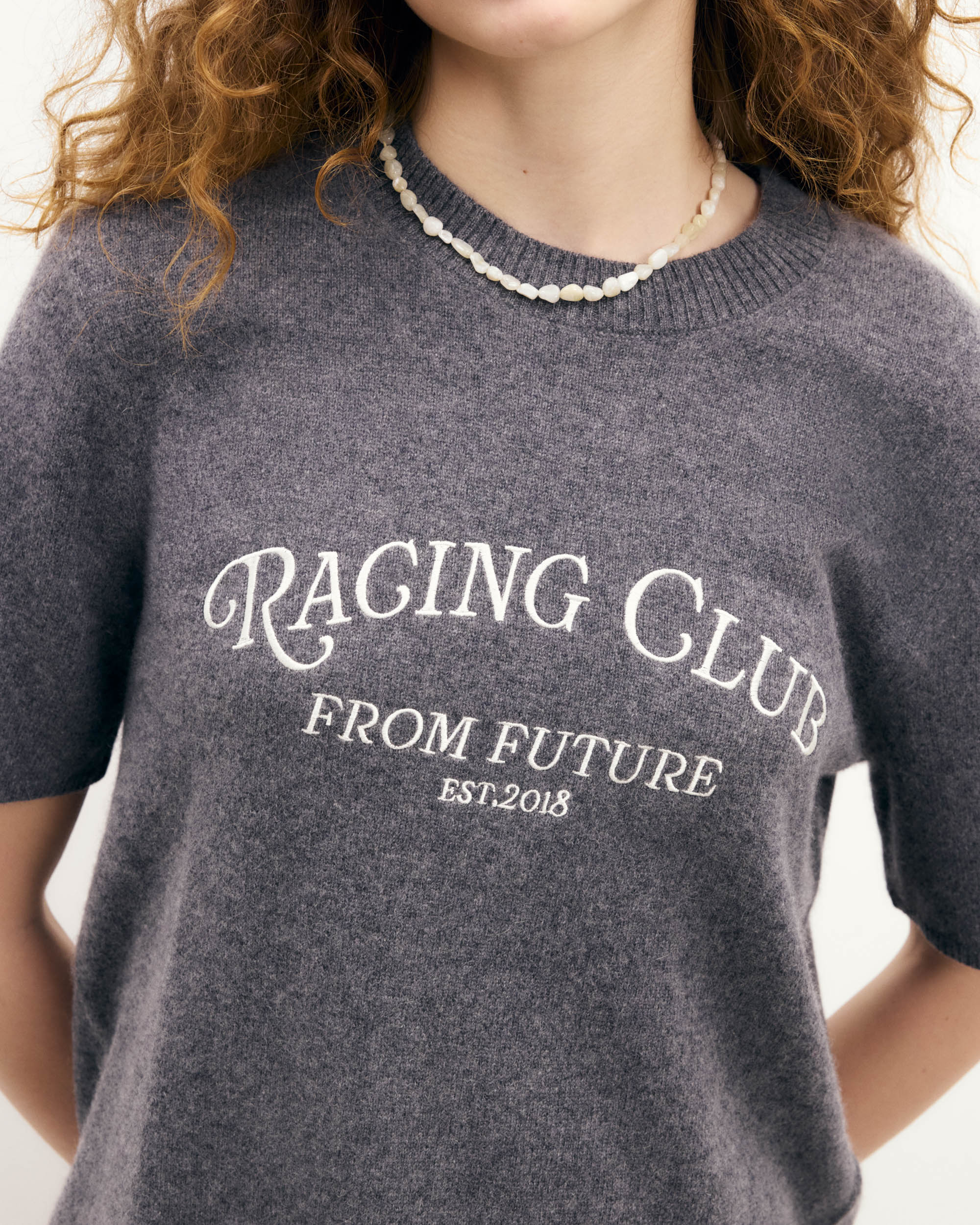 ANTHRACITE / NEW / QTY : 19 / Pull Col Rond Racing Club - Anthracite