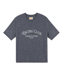 Pull à col rond Racing Club en cachemire - Anthracite