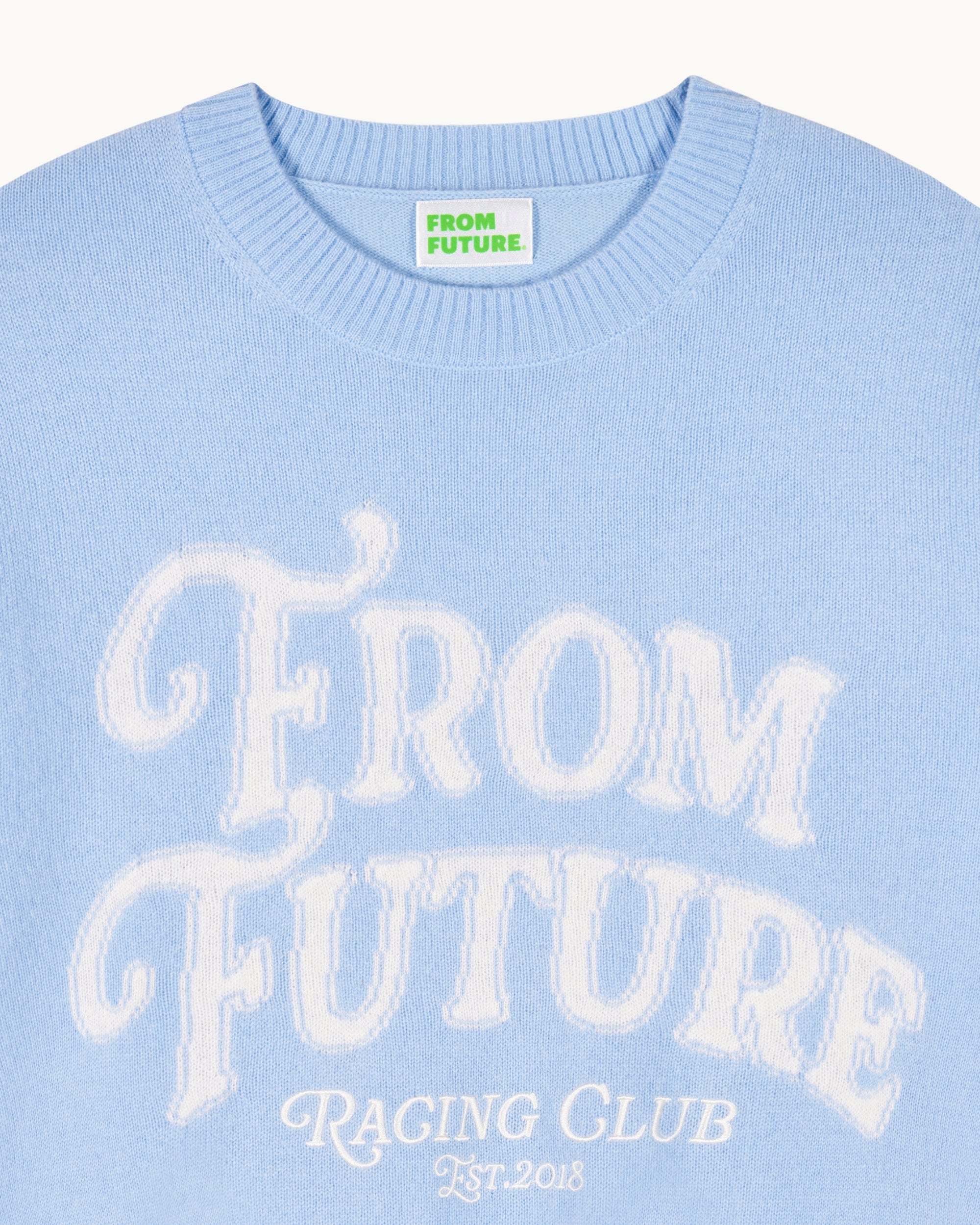 ZZ HORS LIGNE Pull à col rond From Future en cachemire - Baby Blue