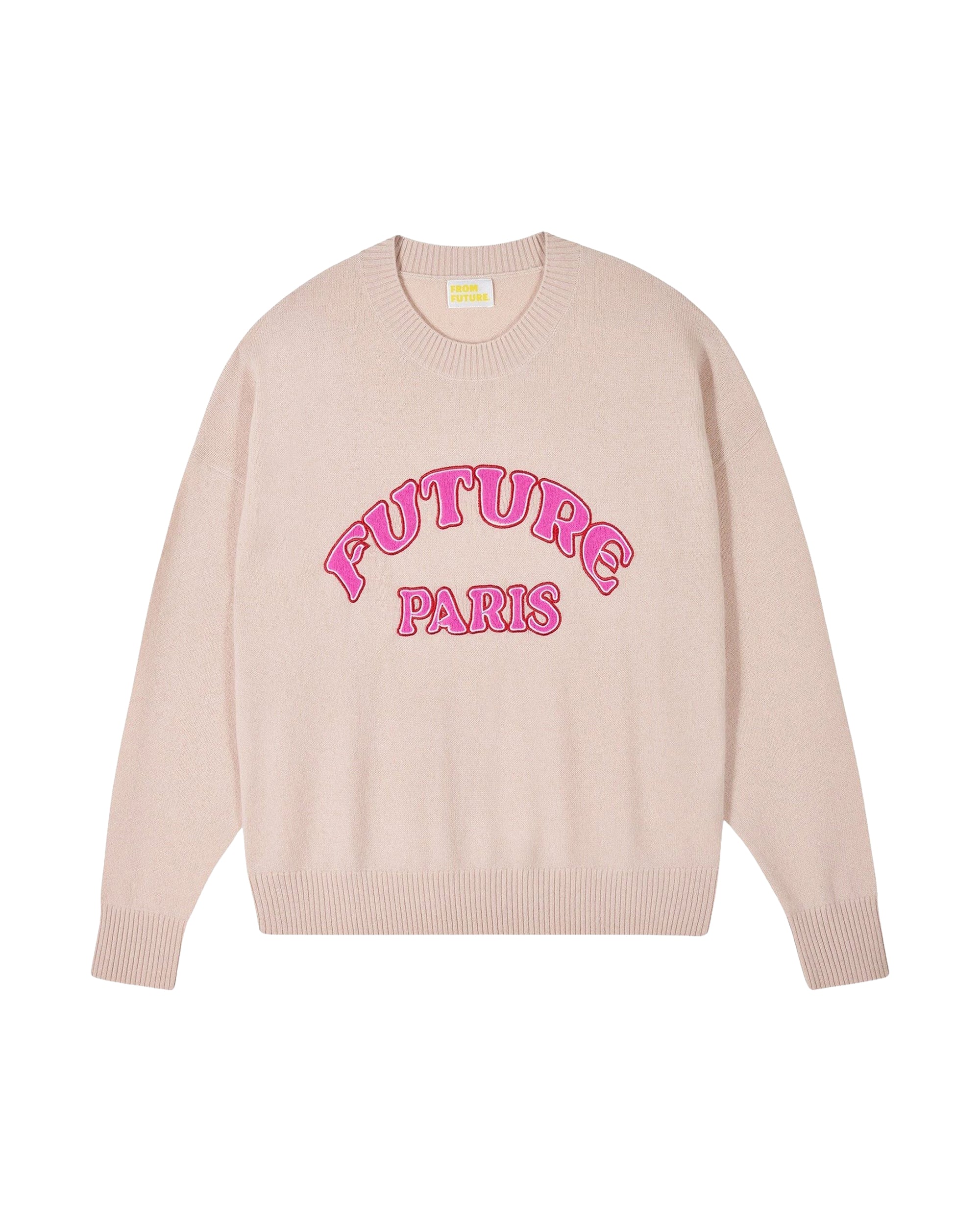 Pull à col rond From Future Paris en cachemire - Light Beige