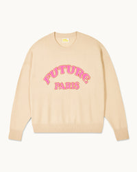 LIGHT BEIGE / NEW / QTY : 98 / Pull Col Rond From Future Paris - Light Beige