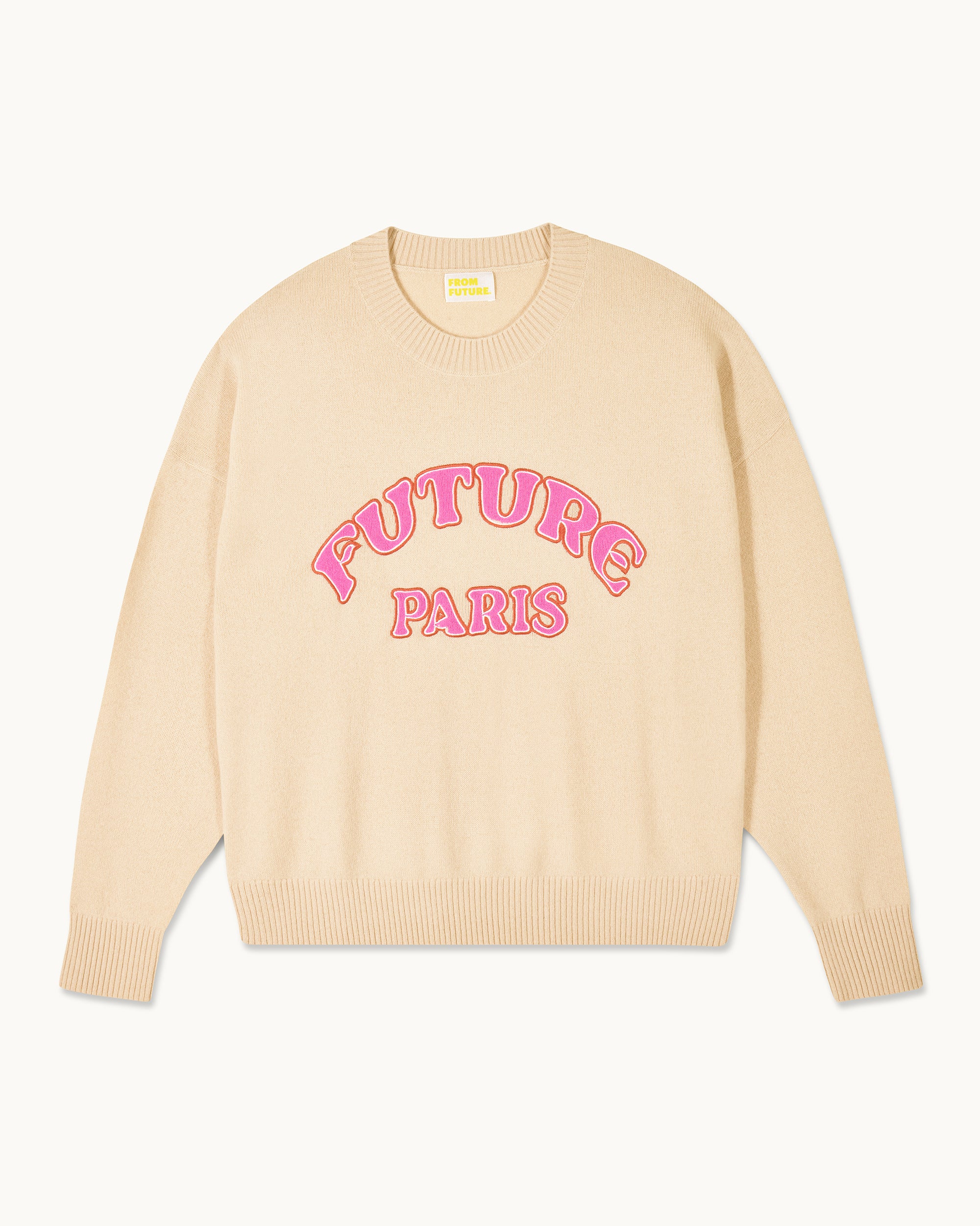 LIGHT BEIGE / NEW / QTY : 98 / Pull Col Rond From Future Paris - Light Beige