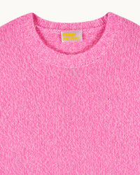 Pull oversize à col rond en cachemire - Fantasy Pink