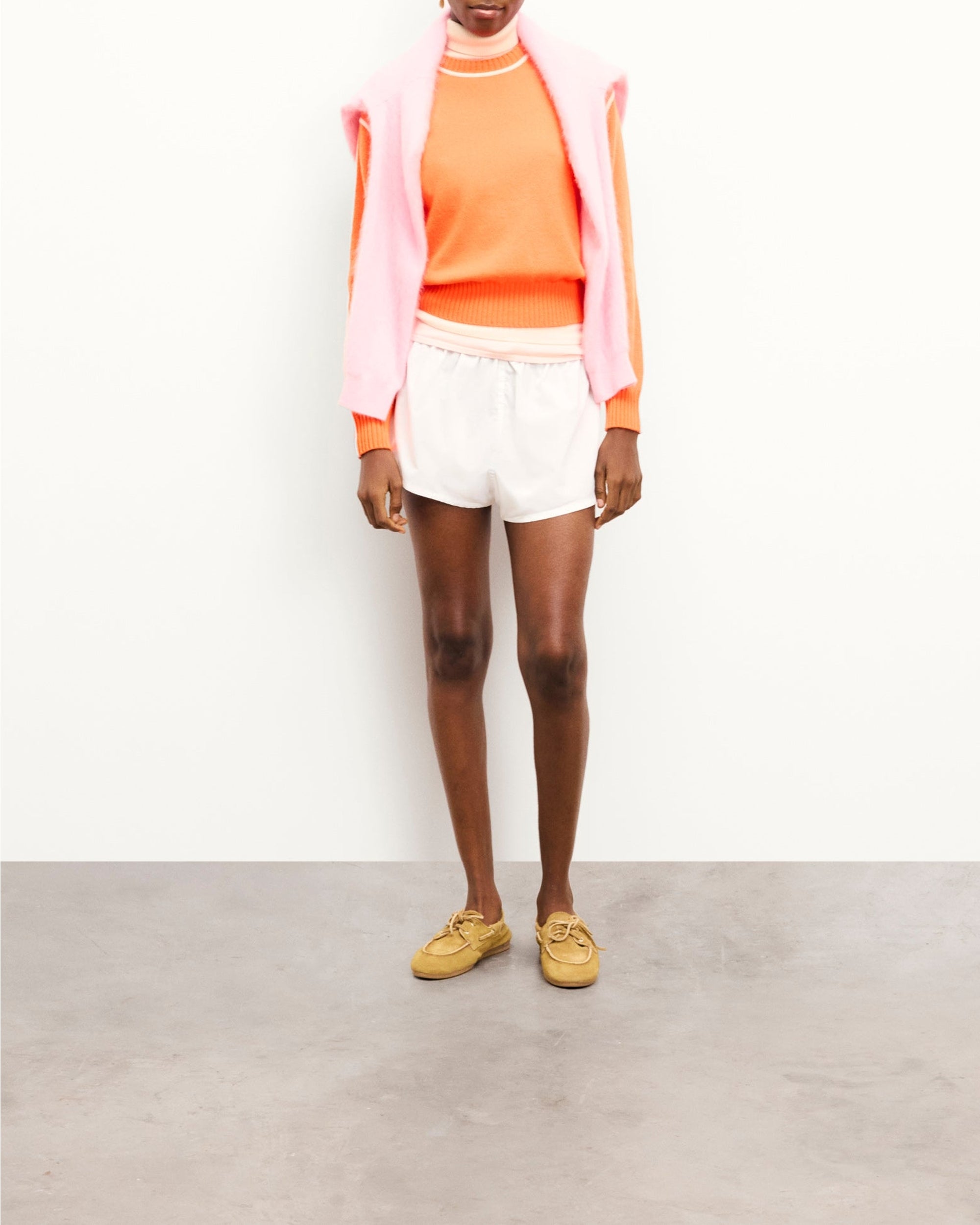 Pull à col rond en cachemire - Fantasy Orange