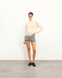 ECRU / NEW / QTY : 43 / Pull Unisexe Saint Valentin Col Rond - Ecru