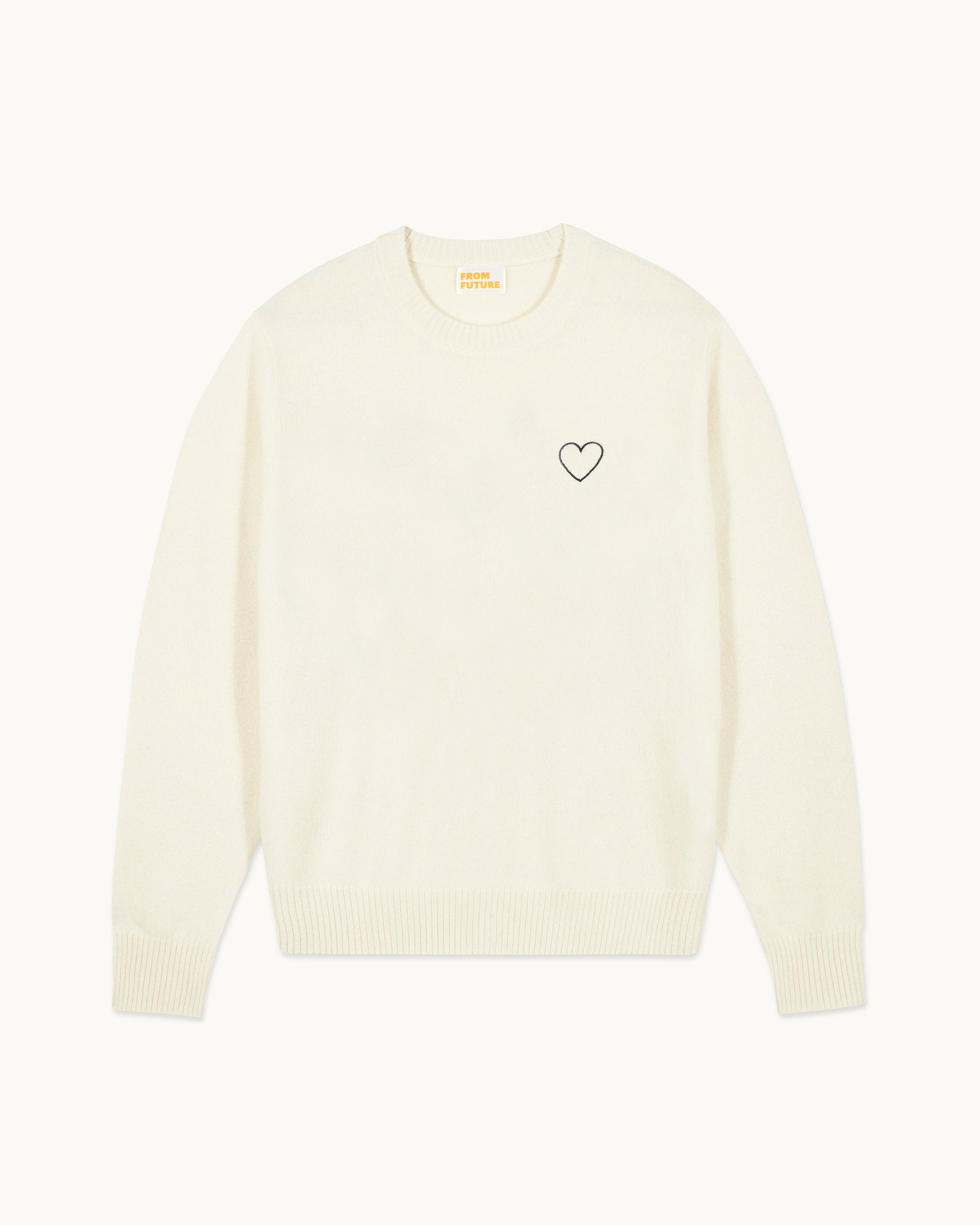 ECRU / NEW / QTY : 43 / Pull Unisexe Saint Valentin Col Rond - Ecru