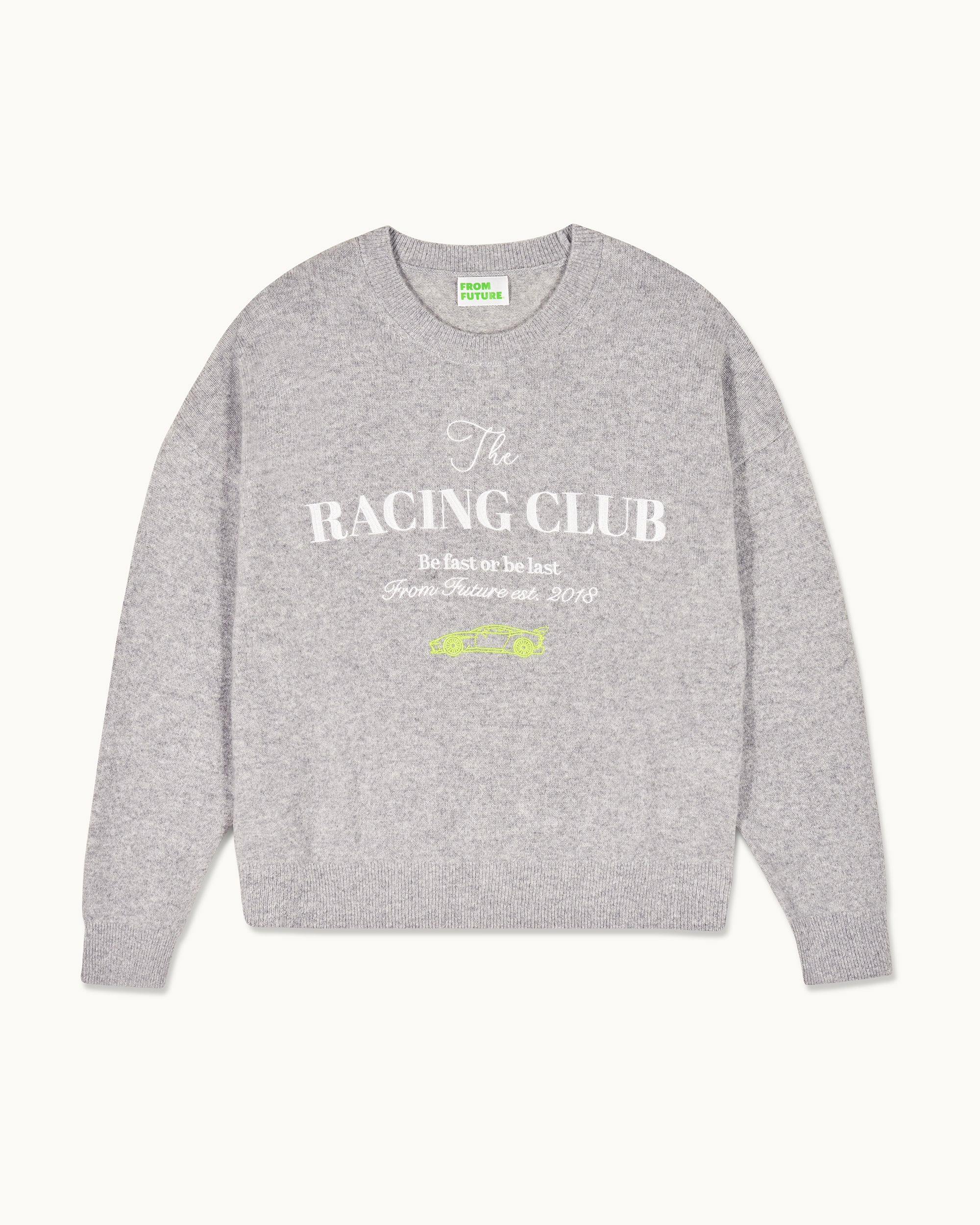 GRIS CHINE FONCE / NEW / QTY : 24 / Pull Col Rond Racing Club - Gris Chine Fonce