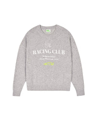 Pull à col rond Racing Club en cachemire - Gris Chiné Foncé